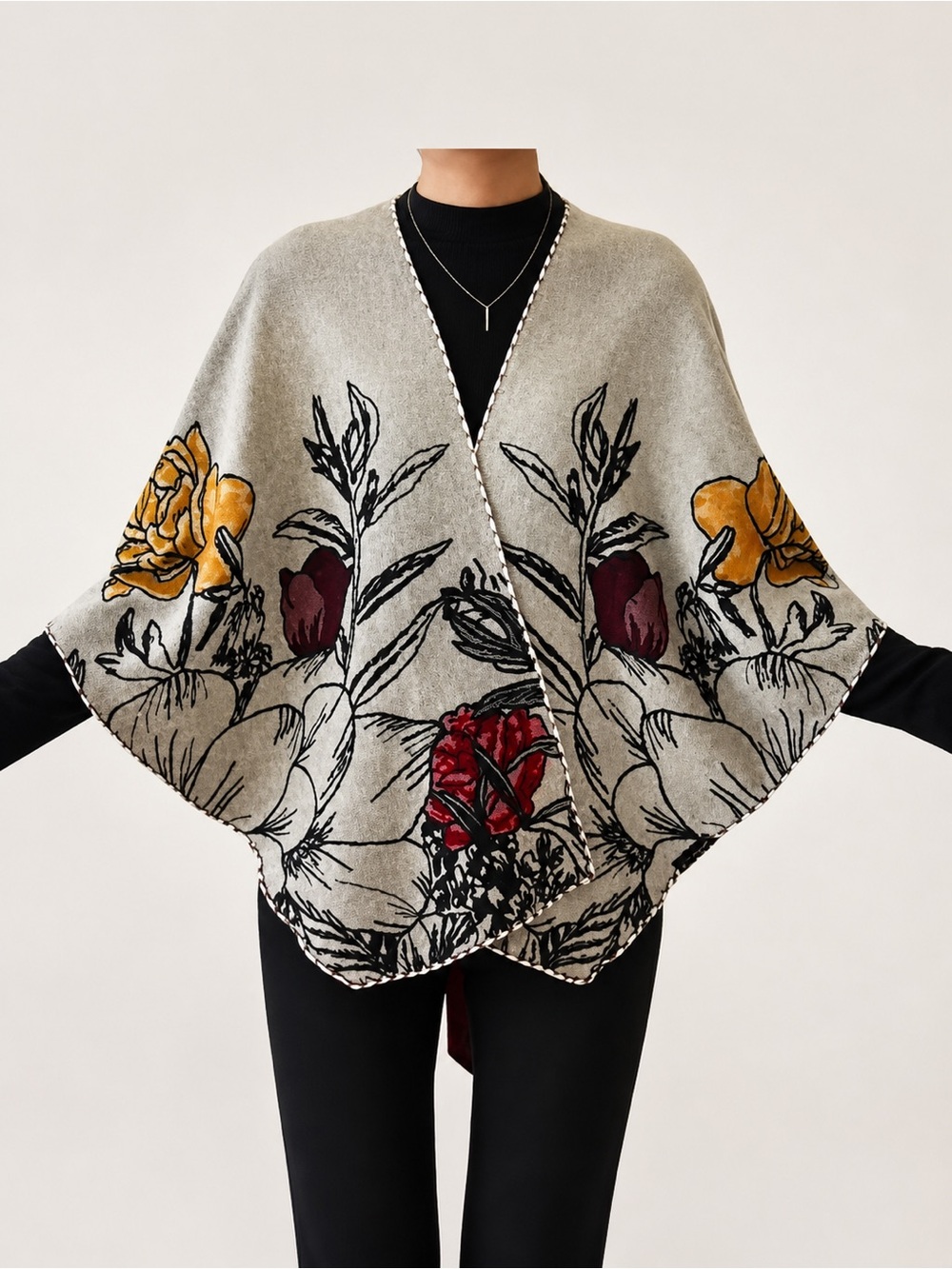 Blue/Yellow Floral Fields Reversible Loop Wrap